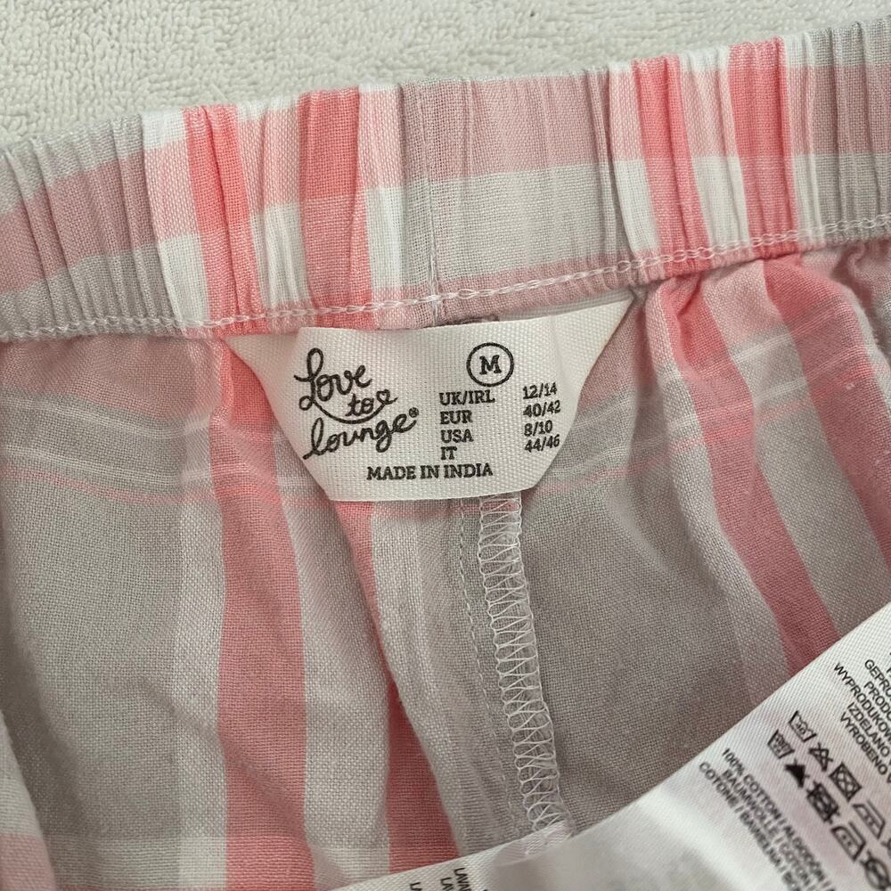 Love to Lounge Women's PJ Shorts size M Pink Gray Plaid - Picture 11 of 16